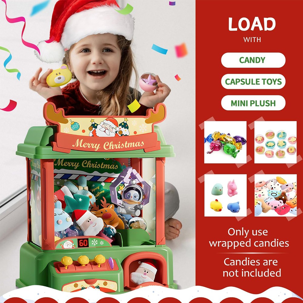 Christmas Claw Machine For Kid - огляд і ціна Arcade Toy Vending Machine