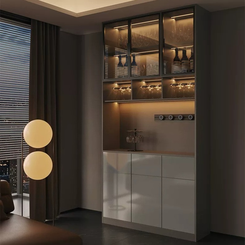Light luxury Italian dining si - огляд і ціна Glass Cabinet Display