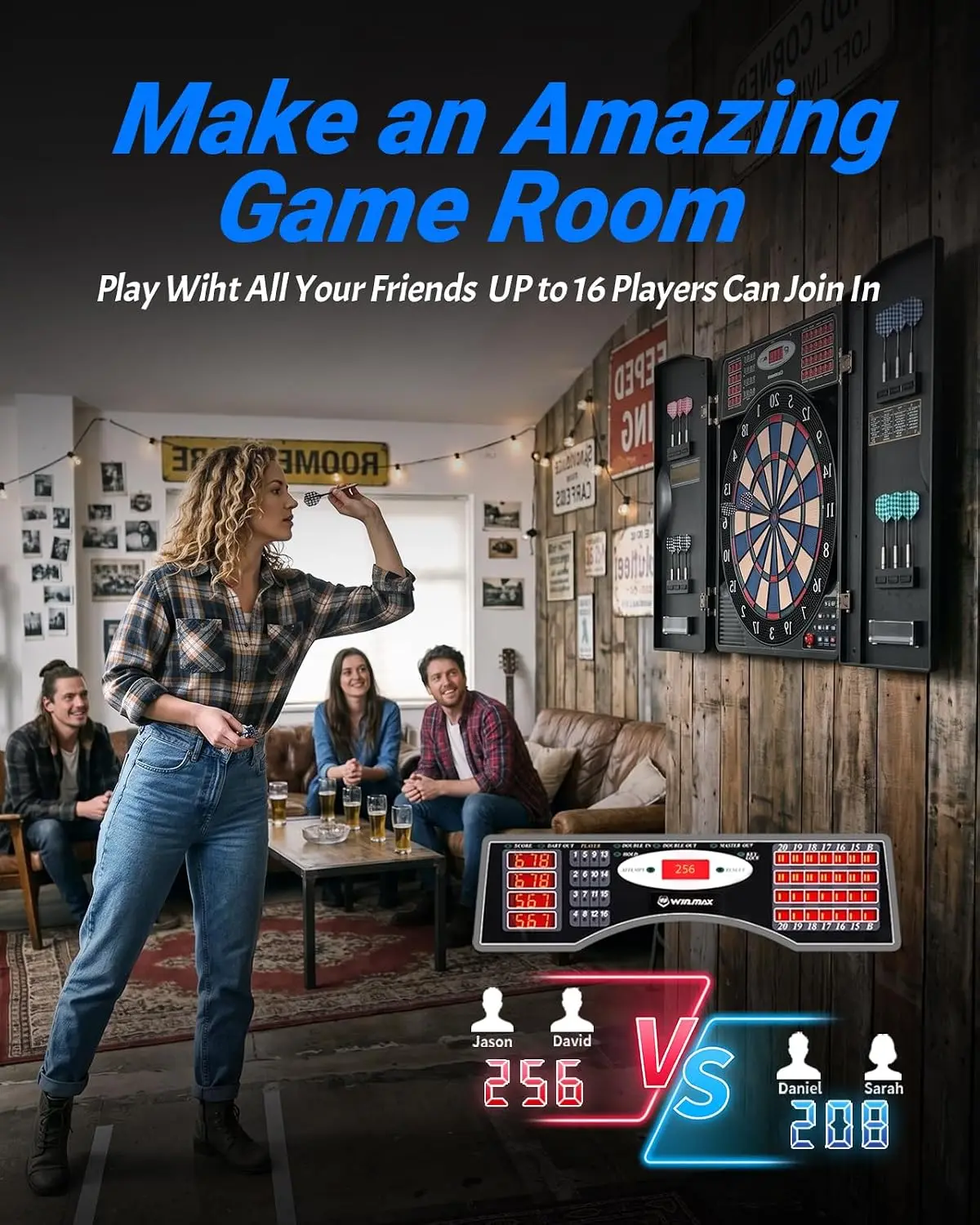 Electronic Dart Board Cabinet  - огляд і ціна Electronic Dartboard Cabinet