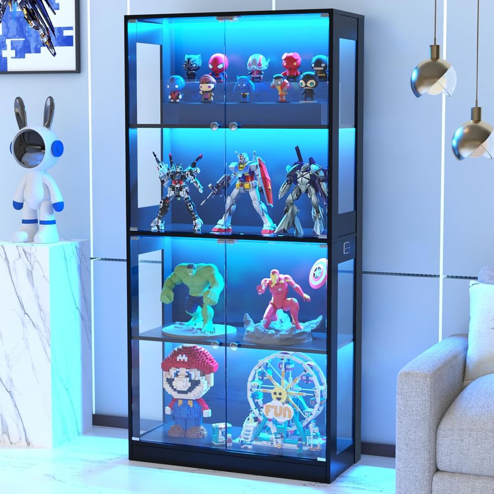 65 Glass Door Display Cabinet, - огляд і ціна Glass Cabinet Display