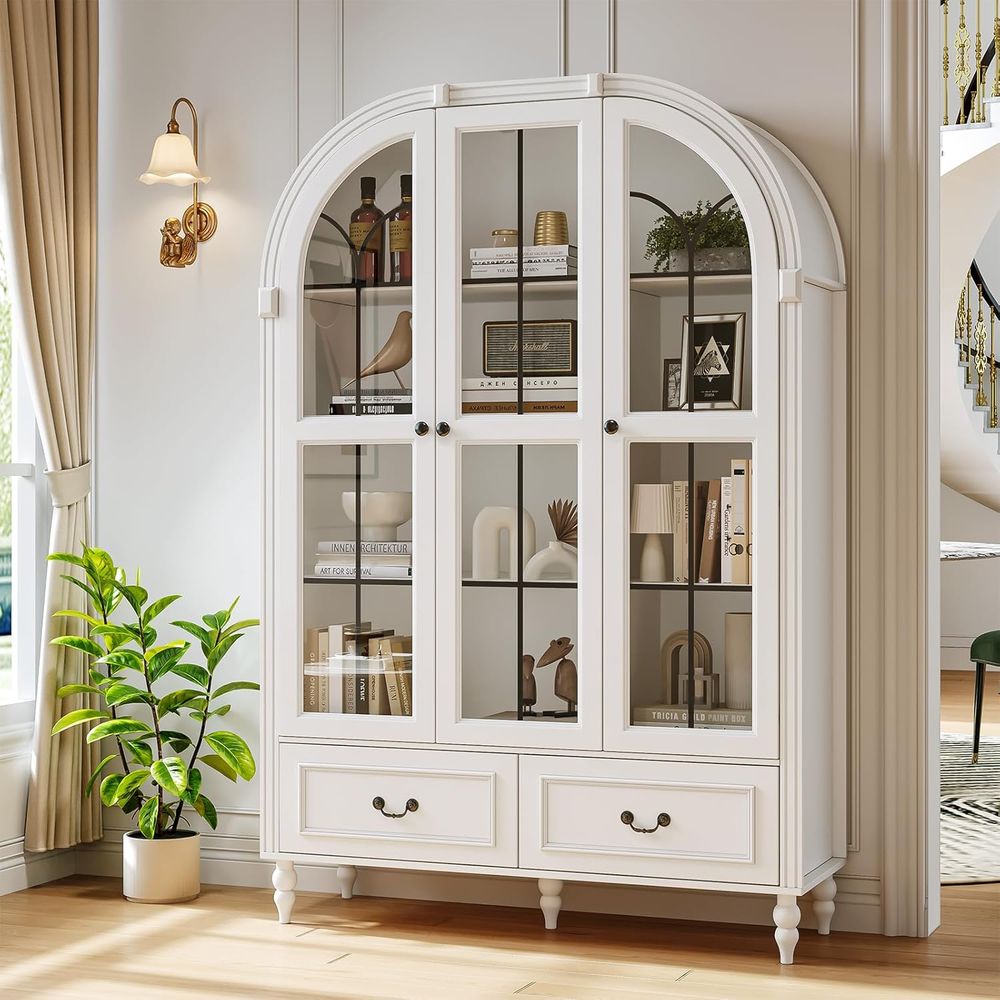 70.8'' Tall Arched Kitchen Pan - огляд і ціна Glass Cabinet Display