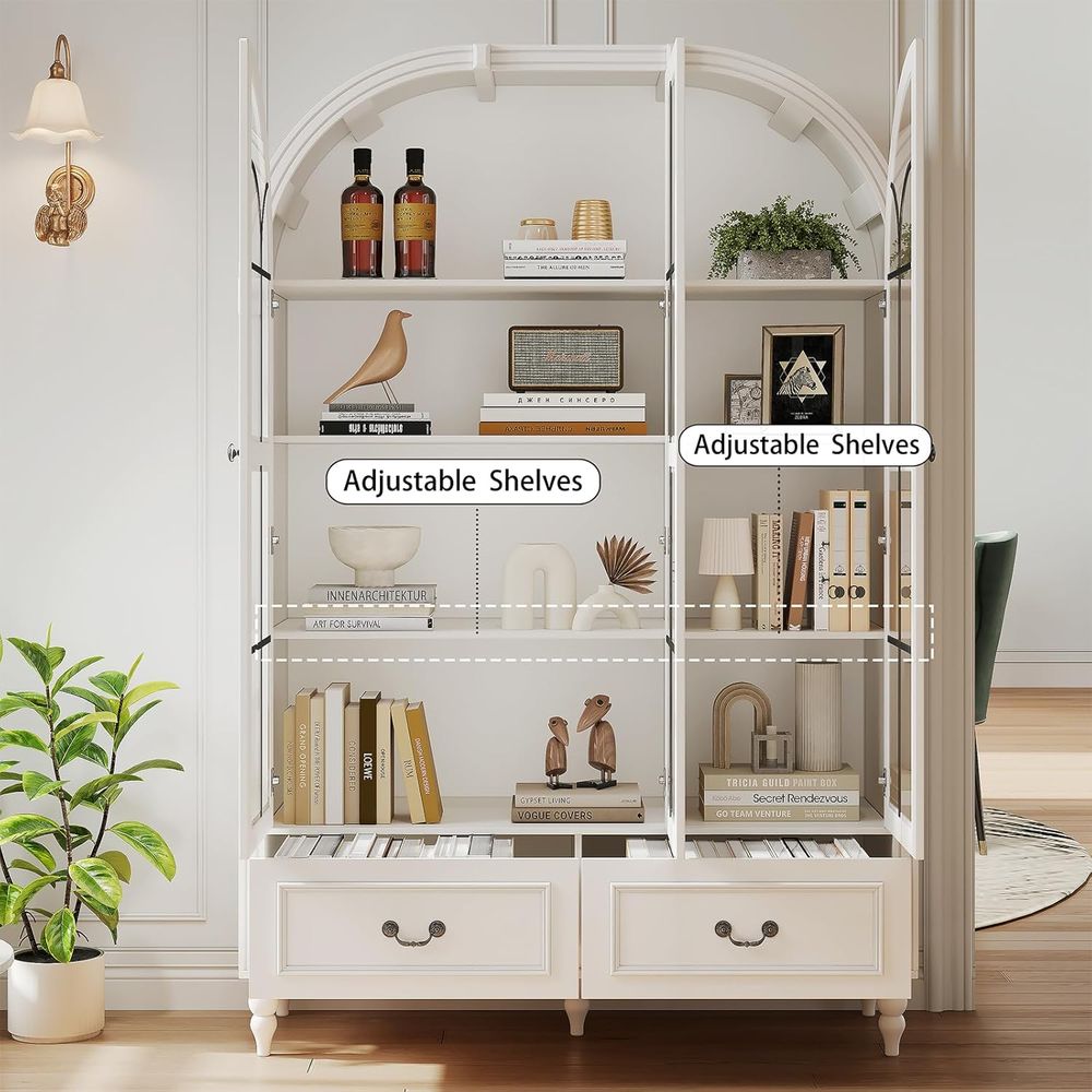 70.8'' Tall Arched Kitchen Pan - огляд і ціна Glass Cabinet Display