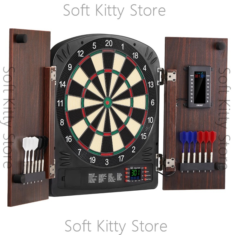 Dartboard and Cabinet Set Hide - огляд і ціна Electronic Dartboard Cabinet