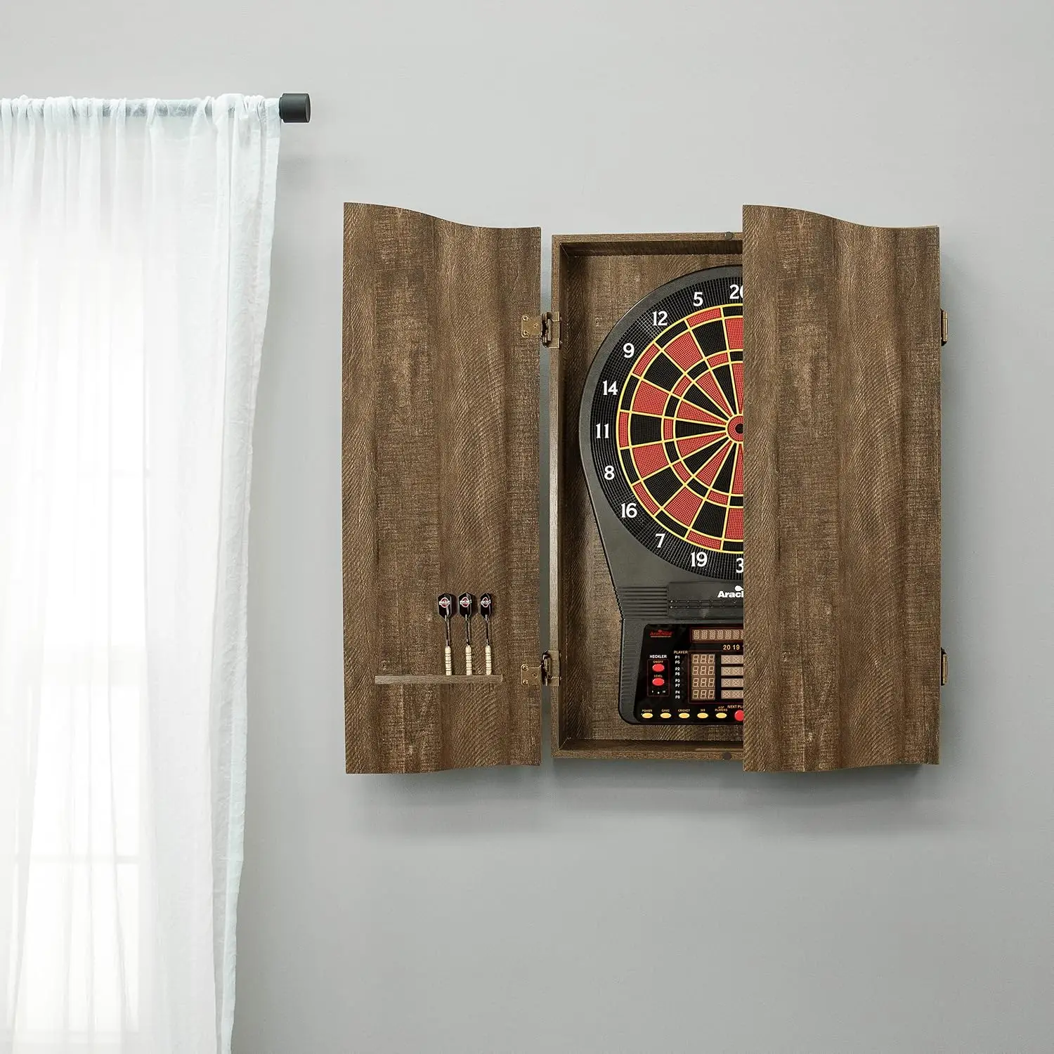 BestsellerMI Sports Brown Cric - огляд і ціна Electronic Dartboard Cabinet