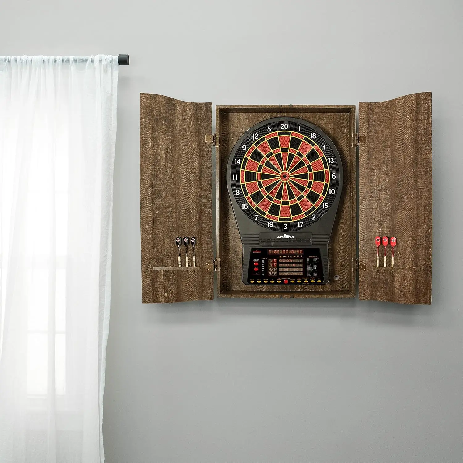 BestsellerMI Sports Brown Cric - огляд і ціна Electronic Dartboard Cabinet