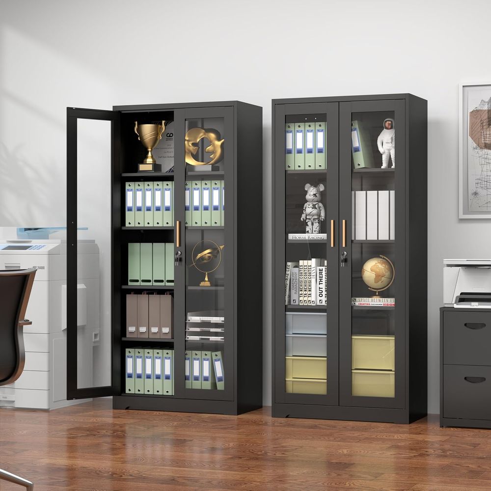 Glass Display Cabinet with Loc - огляд і ціна Glass Cabinet Display