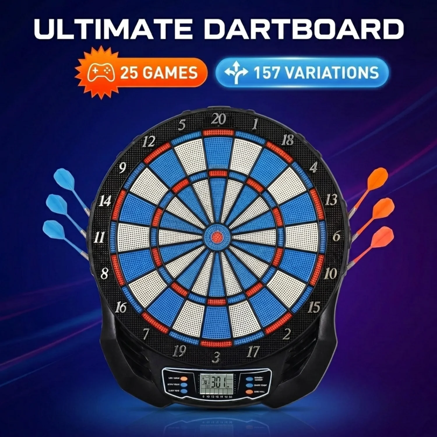 DartVibe Advanced Electronic D - огляд і ціна Electronic Dartboard Cabinet