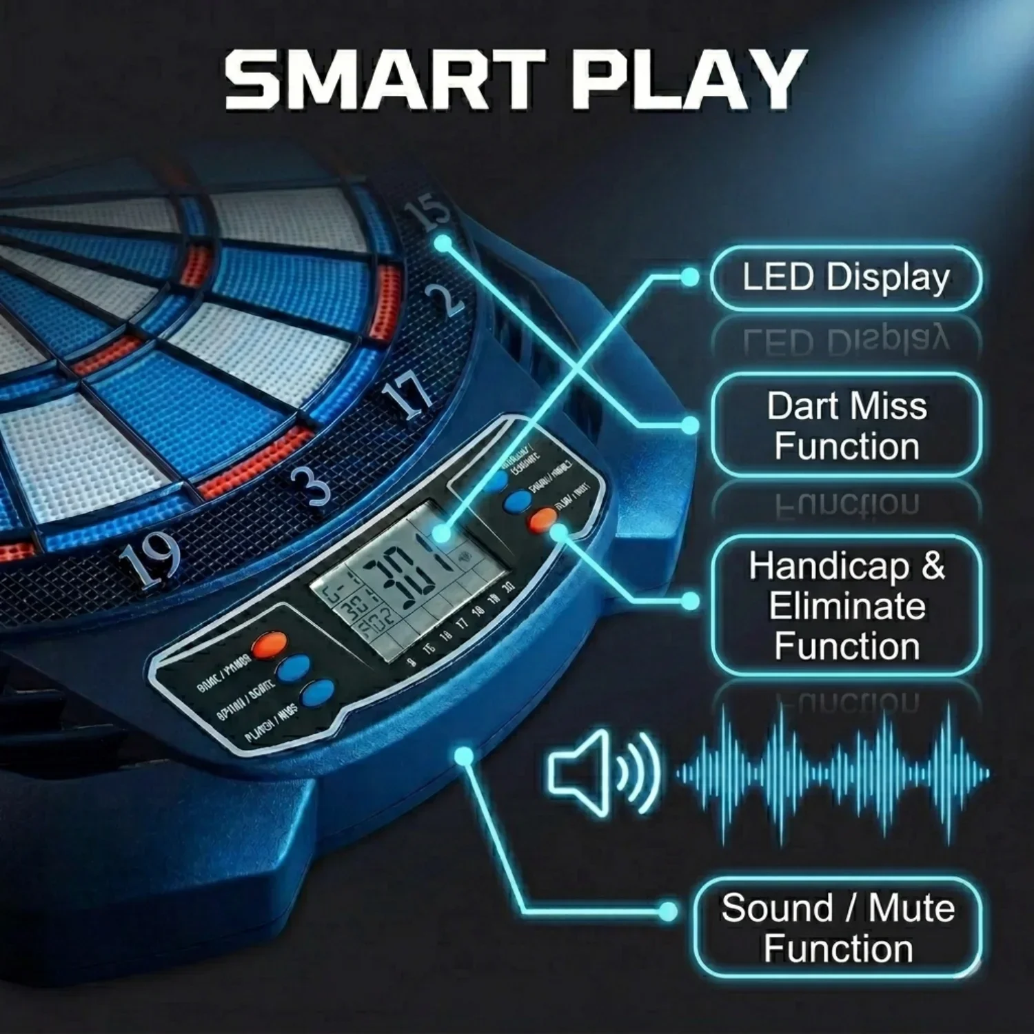 DartVibe Advanced Electronic D - огляд і ціна Electronic Dartboard Cabinet