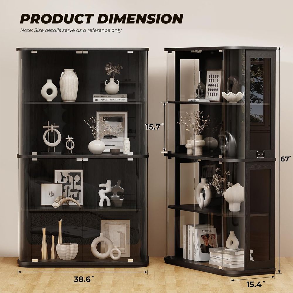 Large Rounded Display Cabinet  - огляд і ціна Glass Cabinet Display