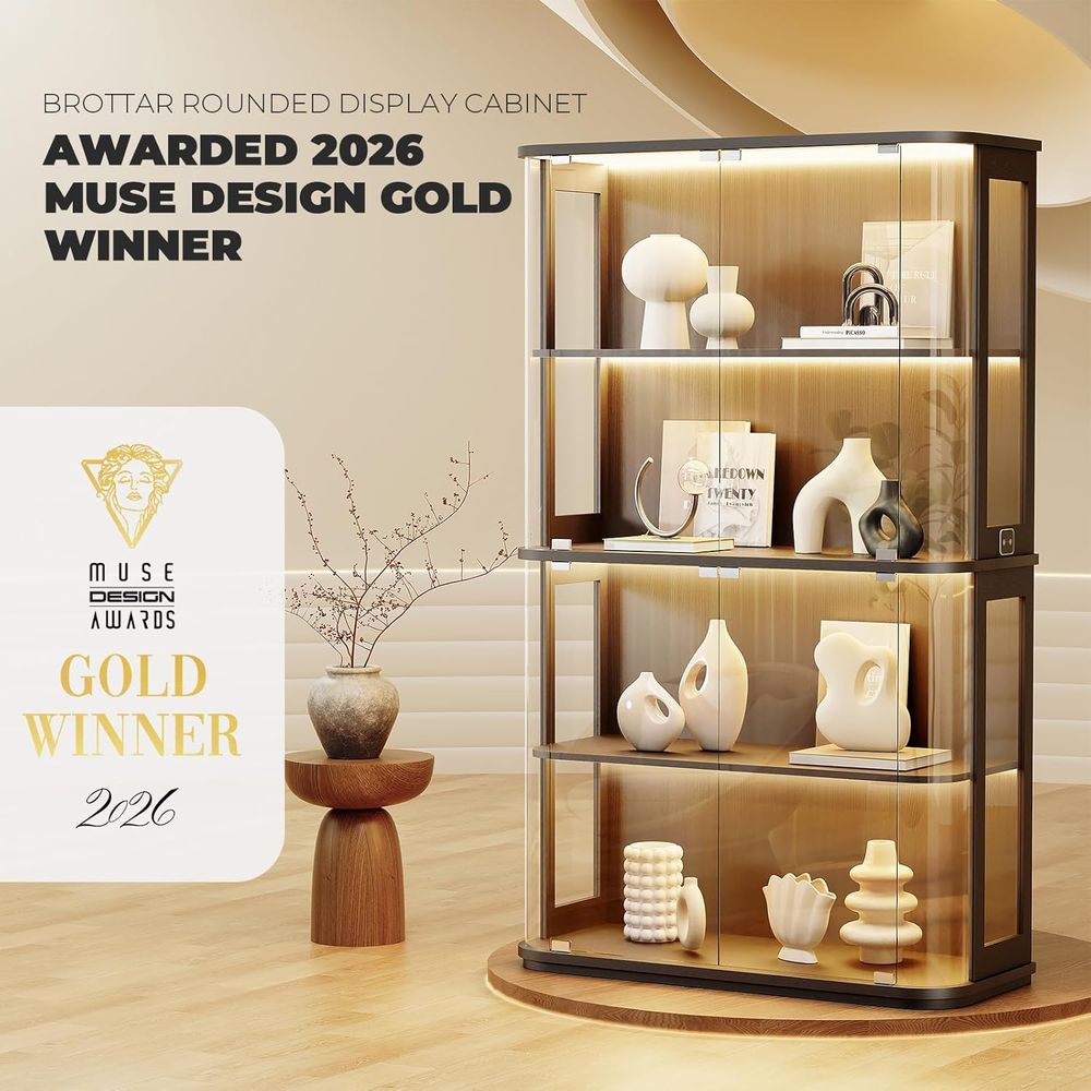 Large Rounded Display Cabinet  - огляд і ціна Glass Cabinet Display