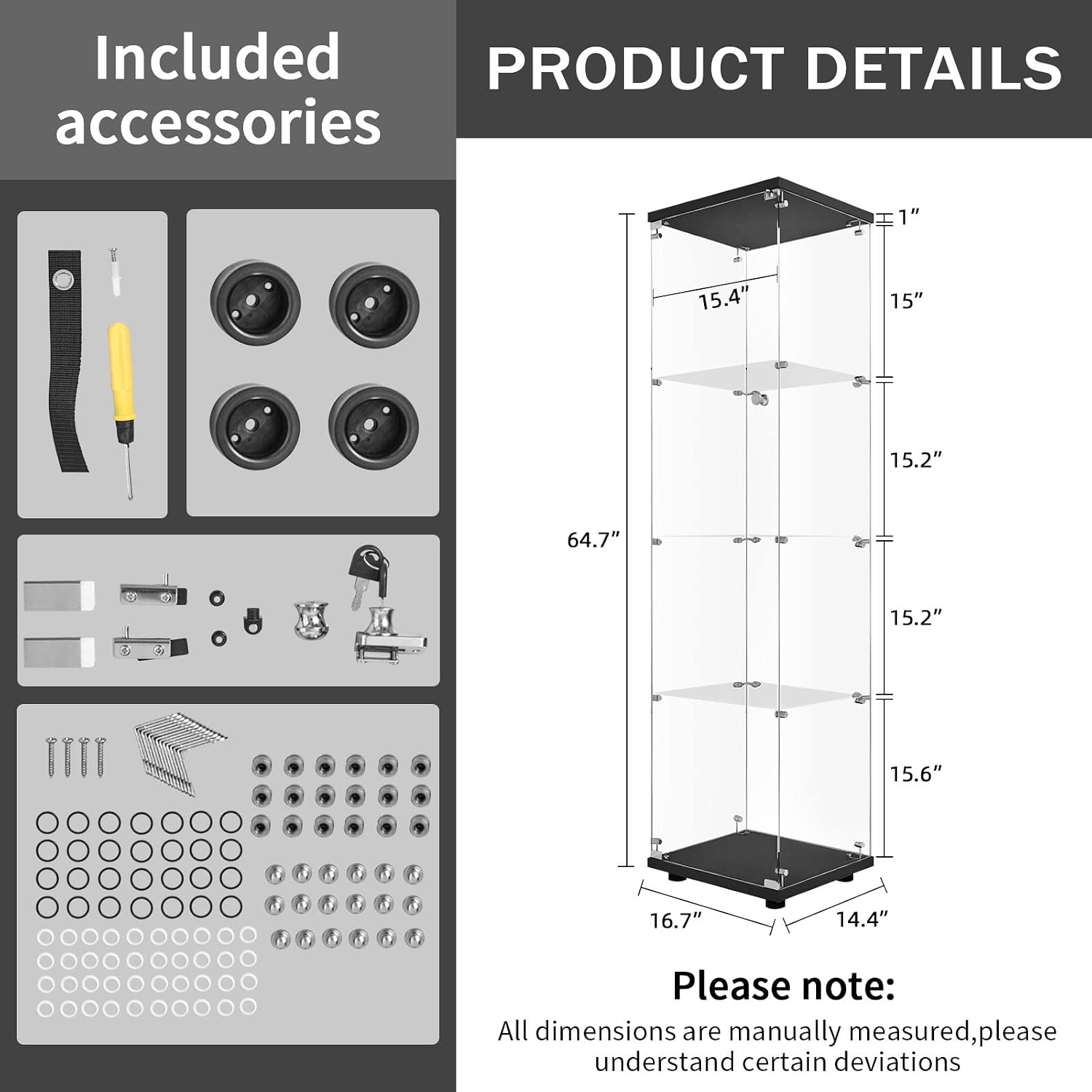 Glass Display Cabinet With Loc - огляд і ціна Glass Cabinet Display