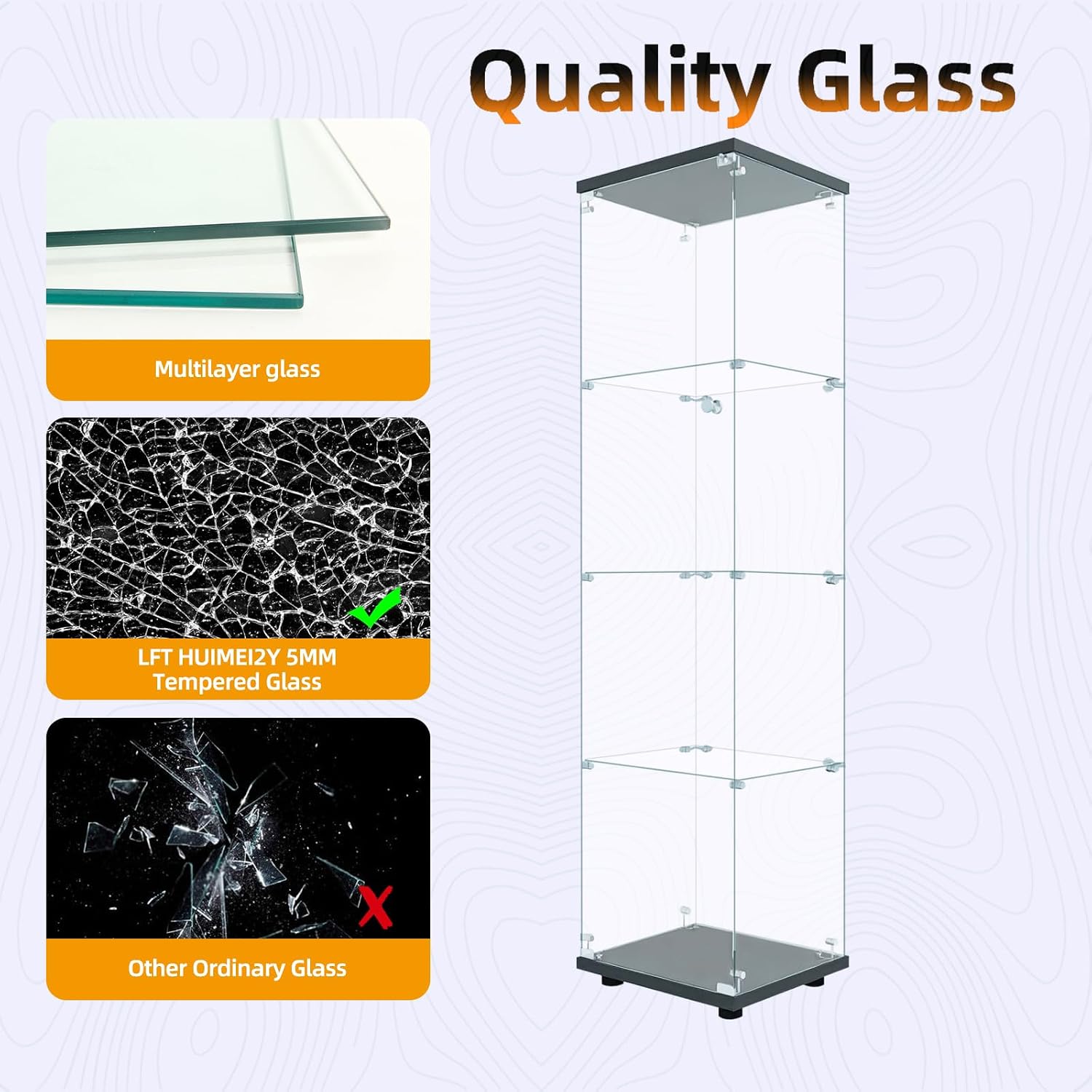 Glass Display Cabinet With Loc - огляд і ціна Glass Cabinet Display