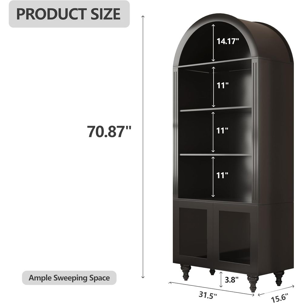 Wooden Arched Display Storage  - огляд і ціна Glass Cabinet Display