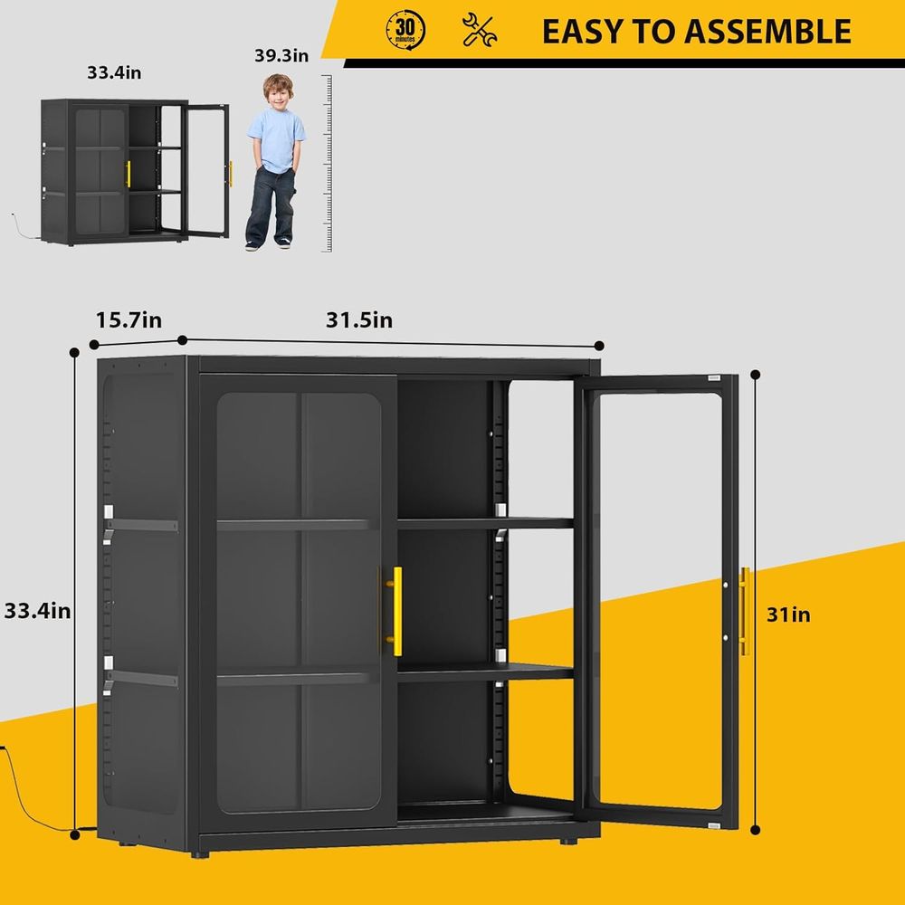 34 Tall Glass Door Display Cab - огляд і ціна Glass Cabinet Display