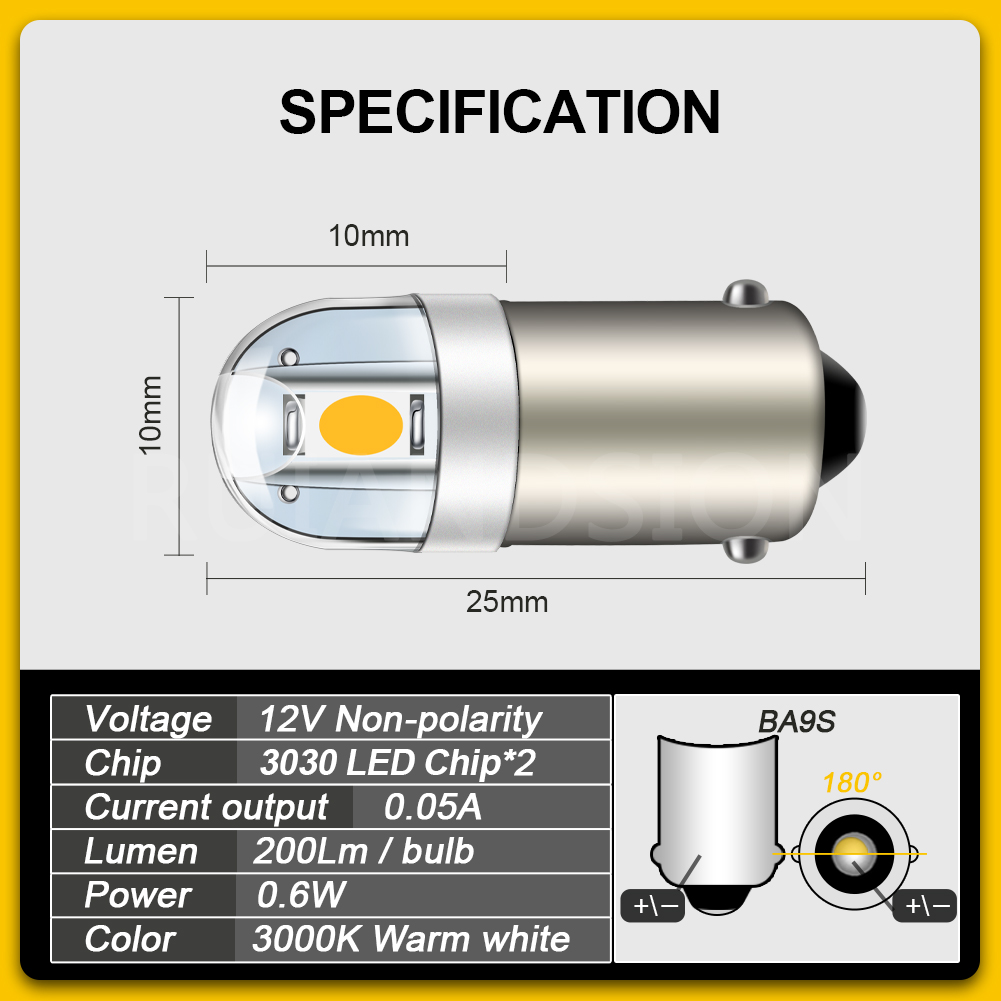 4PCS 6.3V BA9S 2 SMD 3030 LED  - огляд і ціна Pinball Machine